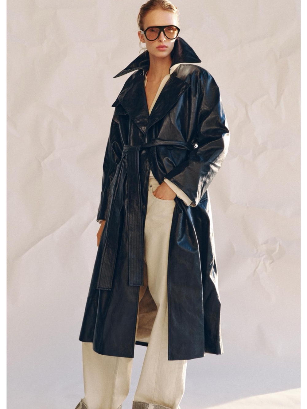 OVERSIZED FAUX LEATHER TRENCH COAT ZW
COLLECTION